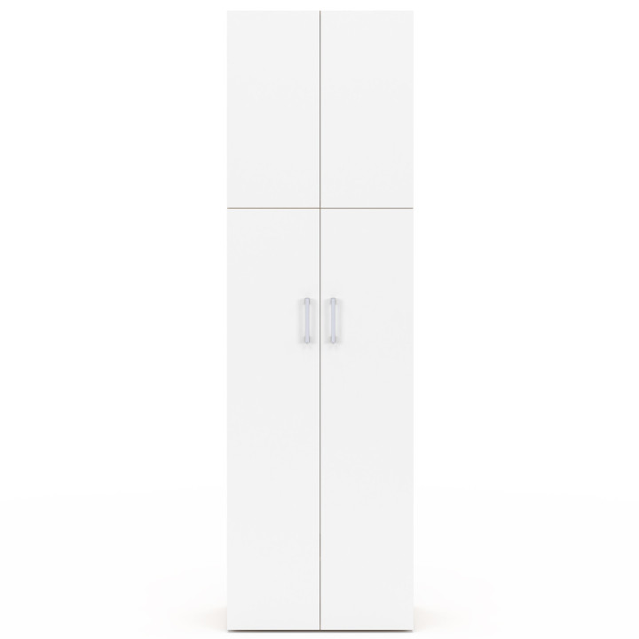 JULIANA wit en hout 2-deurs kast 50 cm kast met legplank