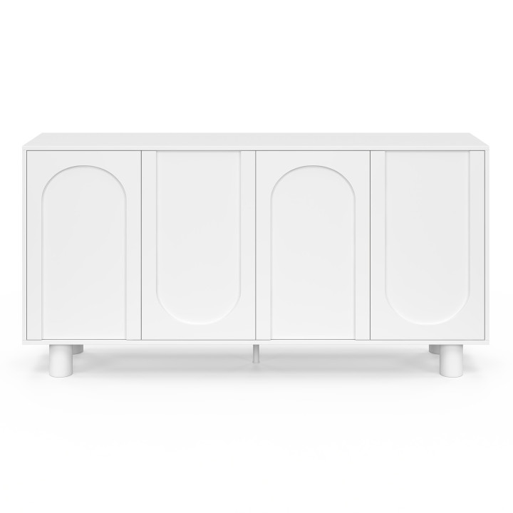Buffet 160 cm ARCHIE 4 portes design arche blanc