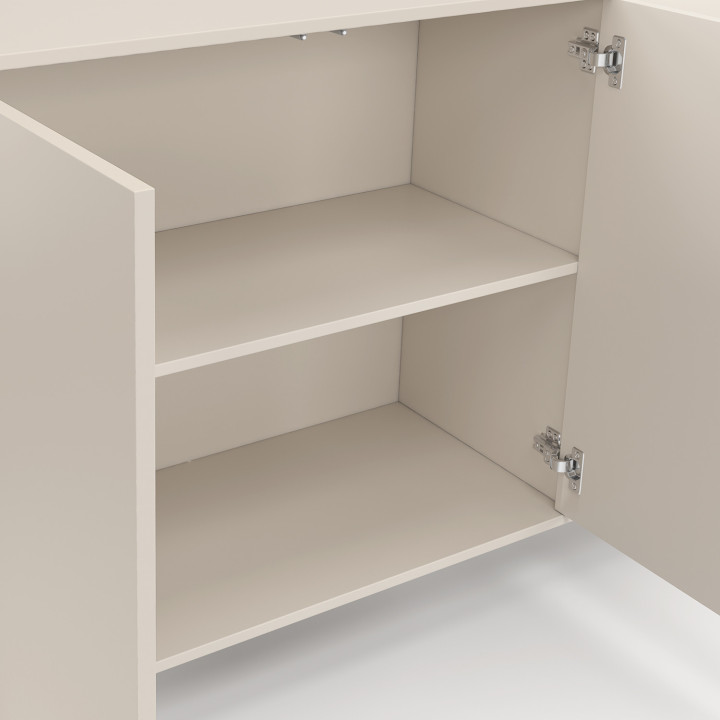 Sideboard 160 cm, 4 Türen, Holz, beige - BERTILLE | IdMarket