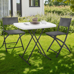 Mesa plegable portátil 77 cm regulable en altura para camping o entretenimiento - URBANA | IdMarket