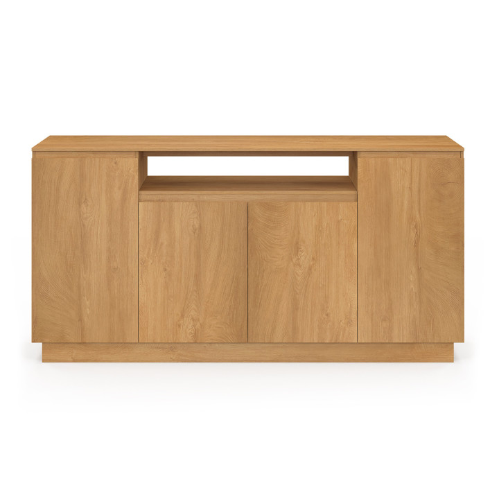Credenza a 4 ante SERENA 160 cm con nicchia centrale effetto legno