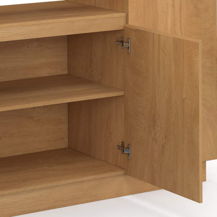 Credenza a 4 ante SERENA 160 cm con nicchia centrale effetto legno