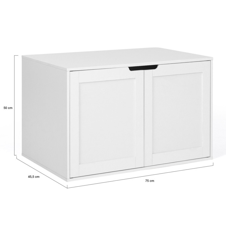 Aseo para gatos - puertas dobles blanco | ID Market