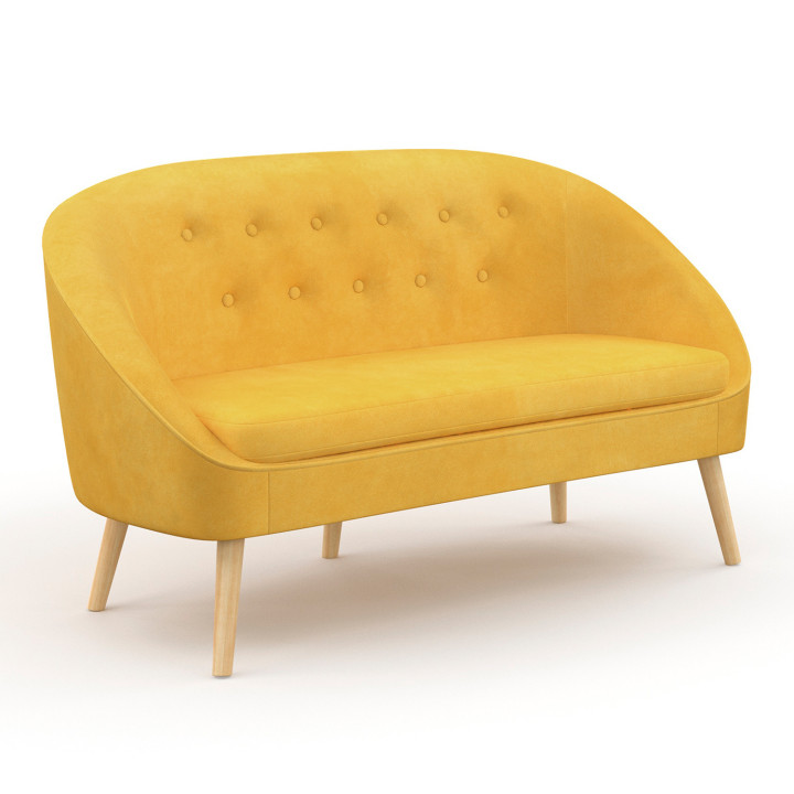 Goedkope gele velvet sofa - SONIA | ID Market