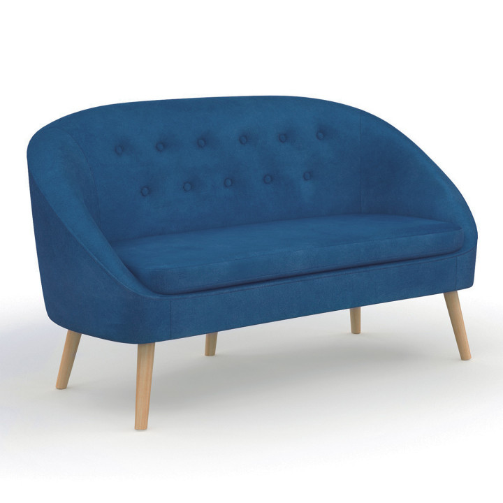 Bankettsofa Samt blau günstig | ID Market