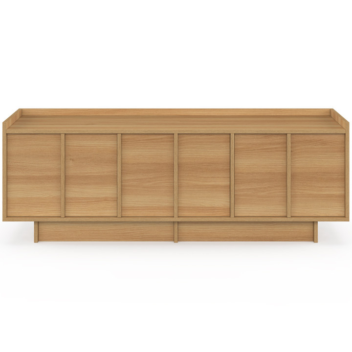 140 cm ROSIE 3-deurs TV-meubel in minimalistisch beuken design