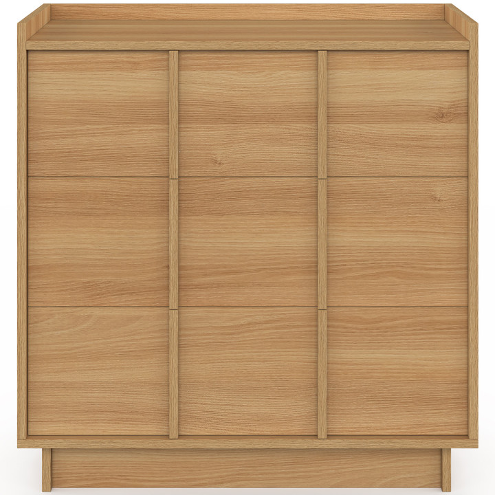 Commode ROSIE 3 tiroirs 80 cm façon hêtre design minimaliste