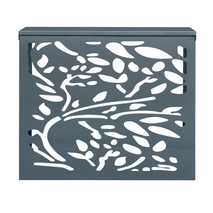Copertura per climatizzatore esterno in metallo grigio antracite 95 x 50 x 80 cm - LIS