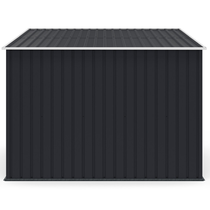 Abschließbarer Fahrradunterstand aus anthrazitgrauem Metall mit Verankerungsset für 4 Fahrräder