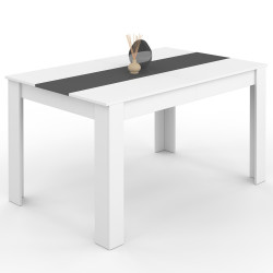 Mesa de comedor para 6 personas blanca y gris - GEORGIA | ID Market