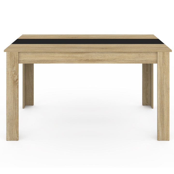 Mesa de comedor para 6 personas en haya y negro - GEORGIA | ID Market