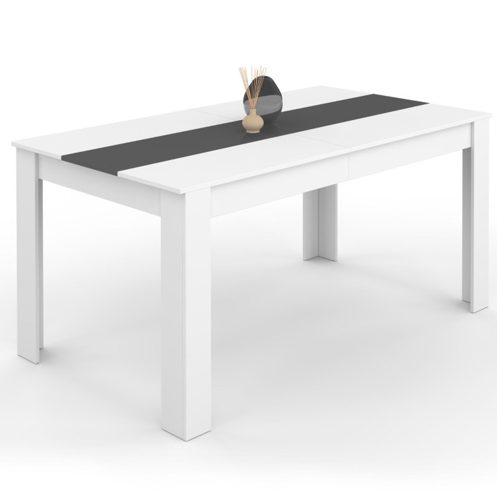 Mesa de comedor blanca y gris para 8 - GEORGIA | ID Market