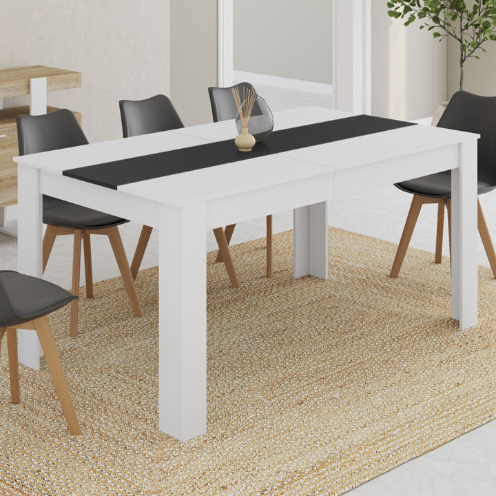 Mesa de comedor blanca y gris para 8 - GEORGIA | ID Market