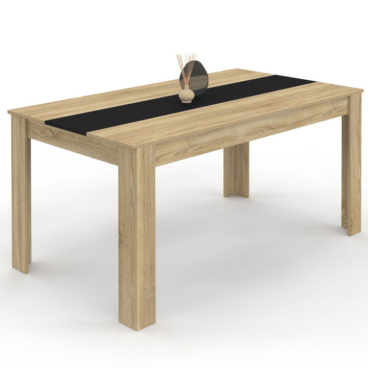 Zwarte eettafel 8 personen uit hout - GEORGIA | ID Market