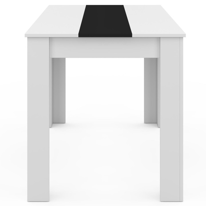 Mesa de comedor blanca y negra para 4 personas - ROZY | ID Market