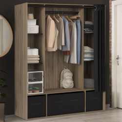 Armario con almacenaje 140 x 45 x 167 cm - DIANE | IdMarket