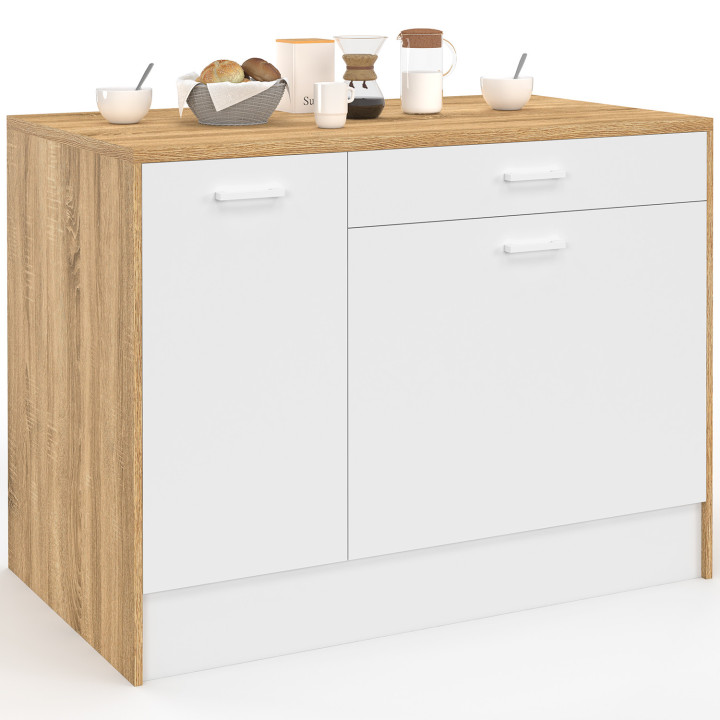 Almacén central LIO maxi en madera y blanco