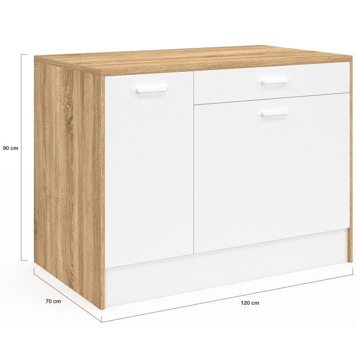 Almacén central LIO maxi en madera y blanco