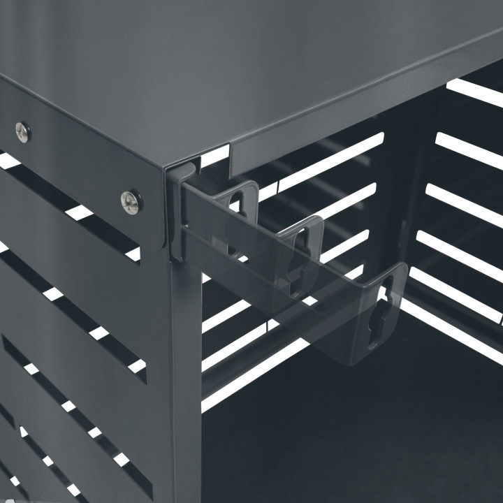 Copertura in metallo grigio antracite per climatizzatore, protezione unità esterna 110 x 53 x 80 cm
