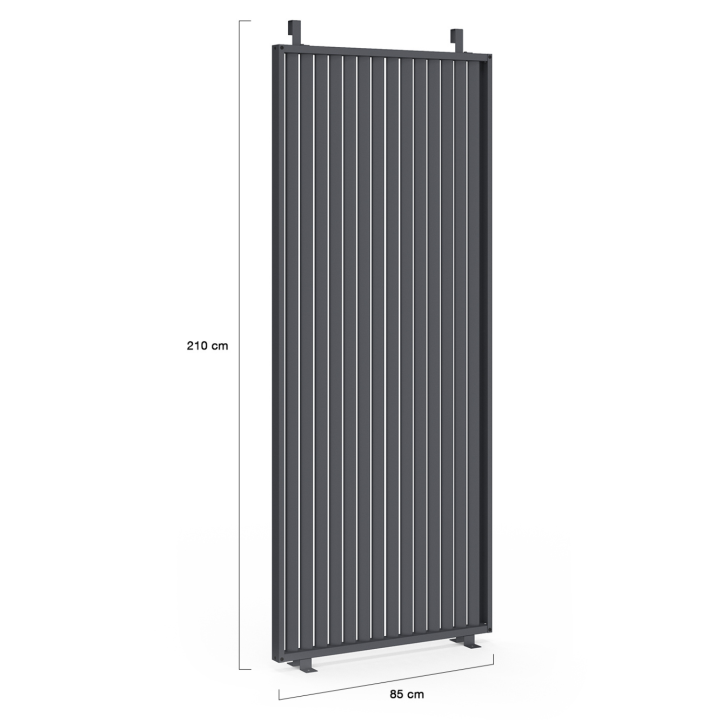 Pergola Collector's Edition Vertikale Jalousien Einziehbares Dach 3x4 M 4 Pans modulierbar Anthrazitgrau