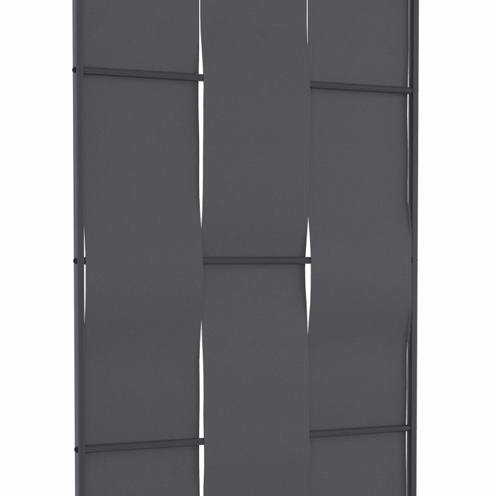 Houtskoolgrijze pergola met oprolbaar dak en 4 modulaire secties 3x4M | ID Market