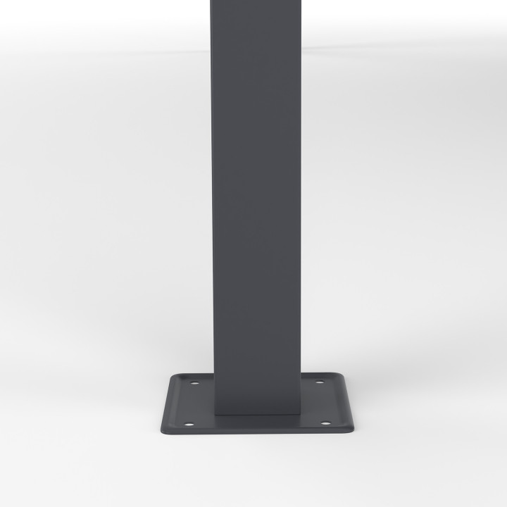 Pergola persienne horizontale tissu toit rétractable 3x4 M 4 pans modulables gris anthracite