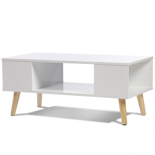 Table basse EFFIE scandinave bois blanc