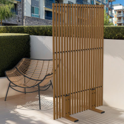 Paravent extérieur ajouré claustra décoratif extérieur 80 x 150 cm effet bois