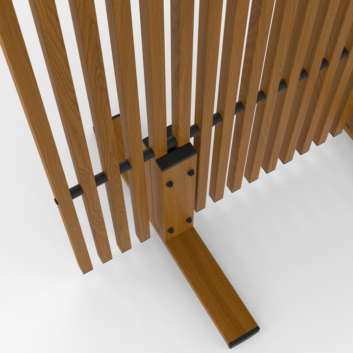 Paravent außen durchbrochen claustra außen 80x150cm anthrazitgrau | ID Market