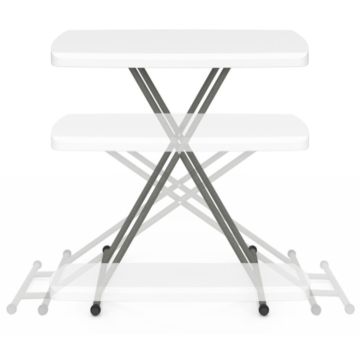 Tragbarer Klapptisch 77 cm höhenverstellbar für Camping oder Empfang - URBANA | IdMarket