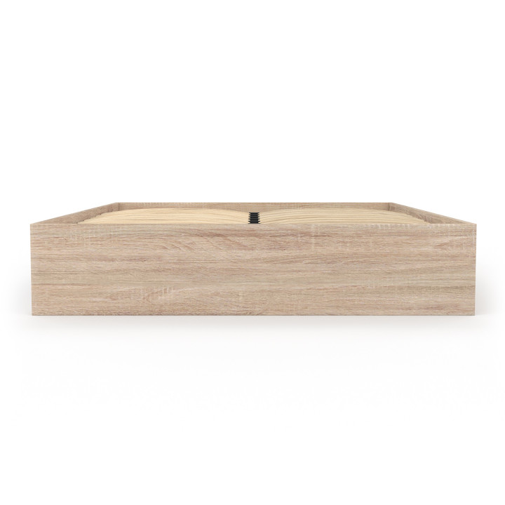 Bedframe 140x190 cm met beukenhouten opbergvak en bodem - SALEM | ID Market