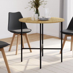 Industriële ronde tafel 4 personen, 80 cm - DETROIT | ID Market