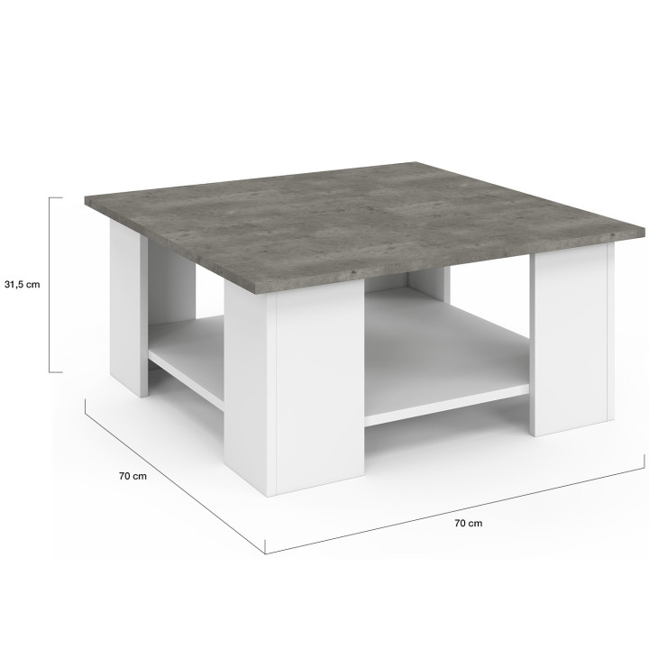 Günstiger Couchtisch mit Betoneffekt | ID Market