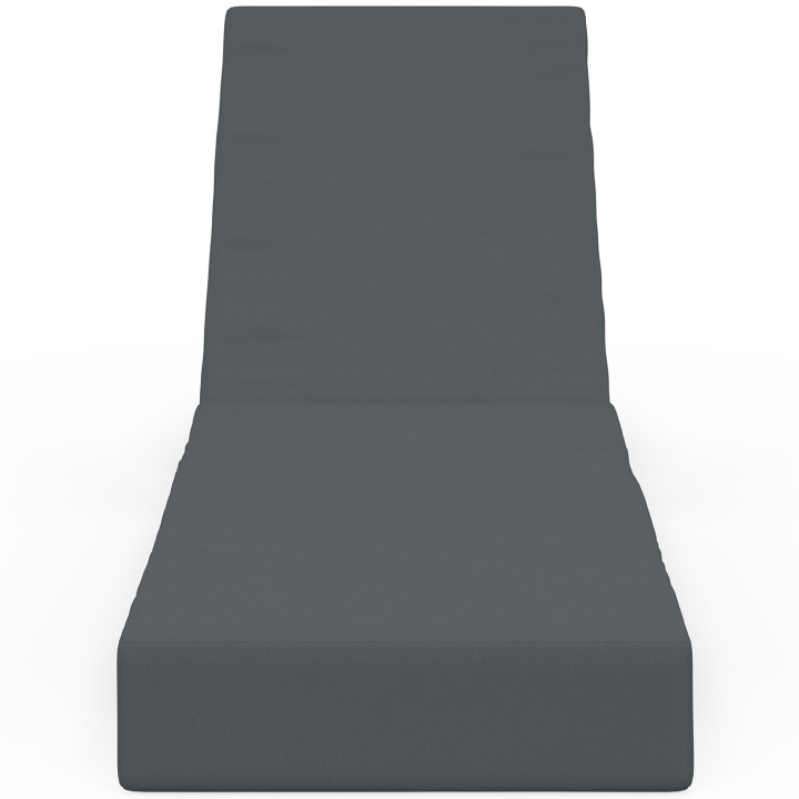 Zwembadbed, comfortabel ligbed met metalen rugleuning met 4 standen en grijs matras