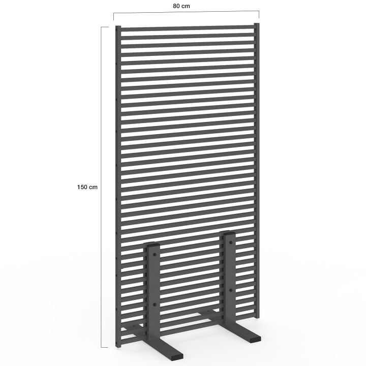 Paravent außen durchbrochen claustra außen 80x150cm anthrazitgrau | ID Market