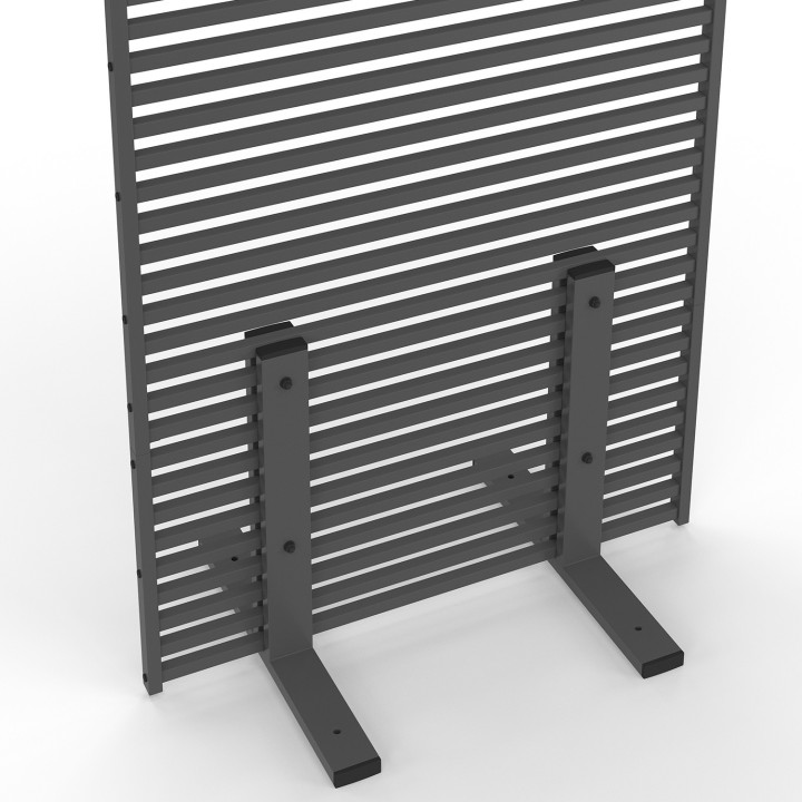 Paravent extérieur ajouré claustra décoratif extérieur 80 x 150 cm persiennes métal gris