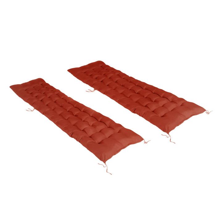 2er-Pack Universal-Liegestuhlkissen 180 cm terracotta