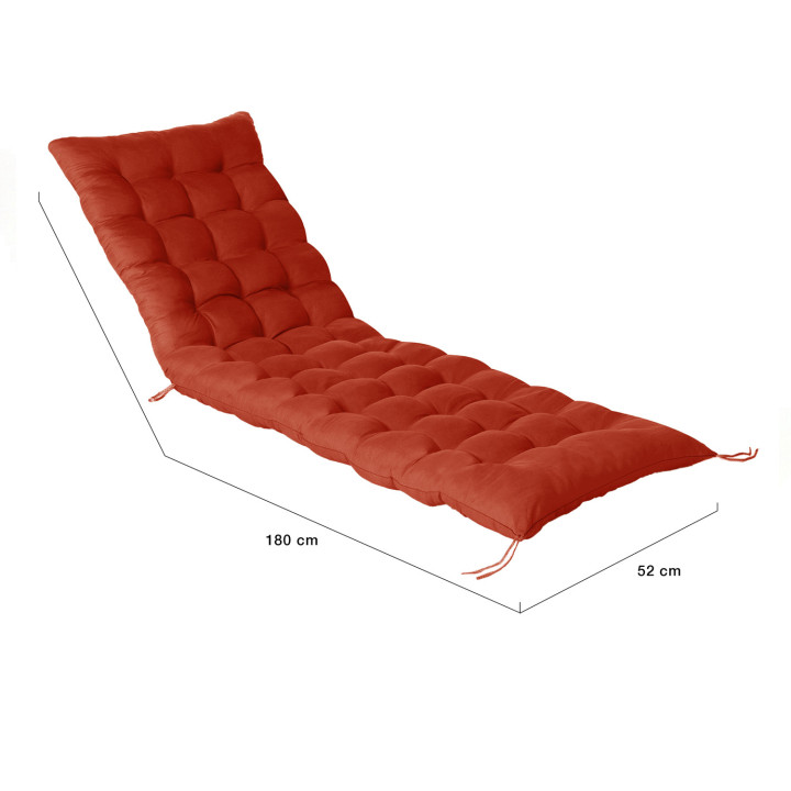 2er-Pack Universal-Liegestuhlkissen 180 cm terracotta