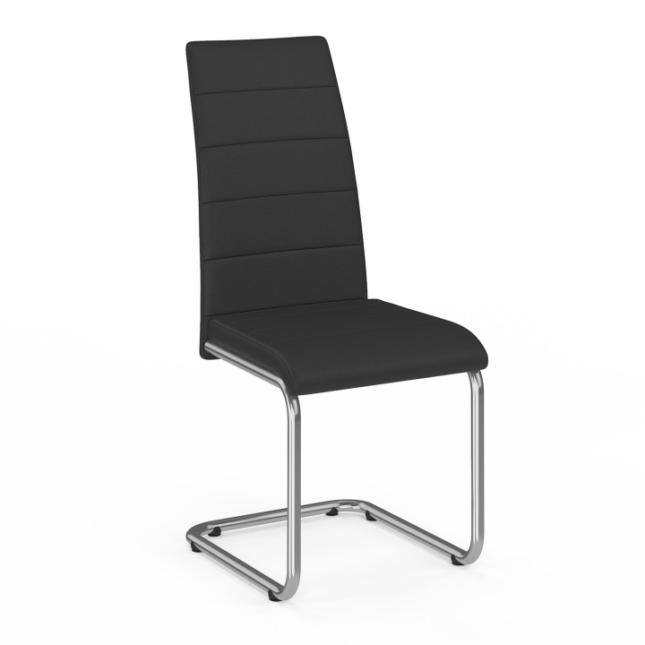 Lot de 4 chaises MIA noires pour salle à manger