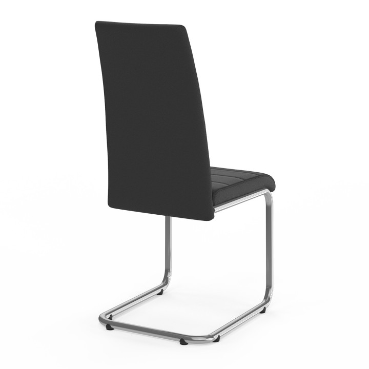 Lot de 4 chaises MIA noires pour salle à manger