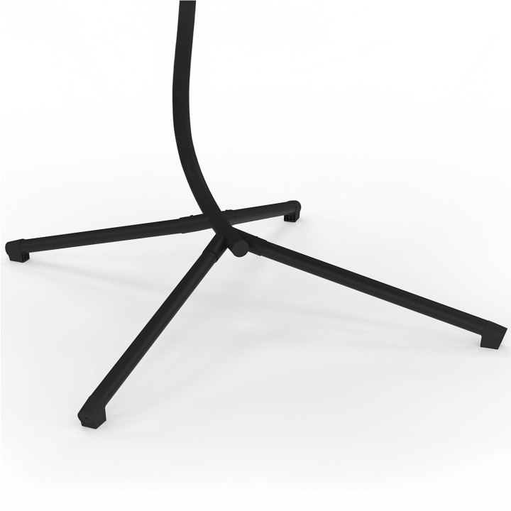 Sillón luna colgante efecto ratán con cojín crudo | ID Market