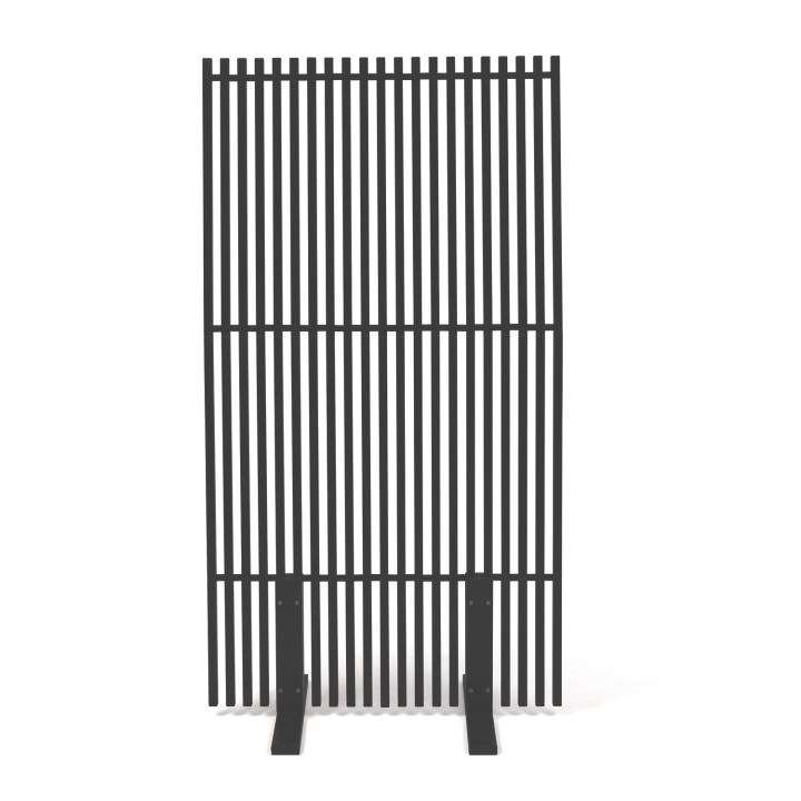 Lote de 2 pantallas exteriores caladas, pantalla decorativa, 80 x 150 cm, metal gris antracita