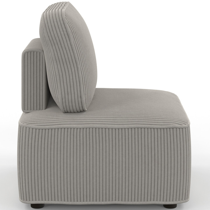 Sofa- und Sesselmodul in Cord hellgrau