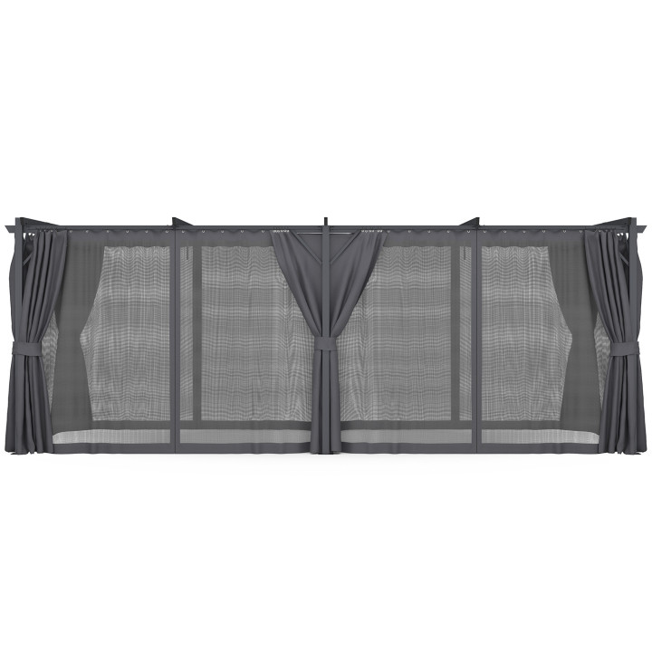 A buon mercato 3x6m grigio antracite tetto pergola retrattile | ID Market