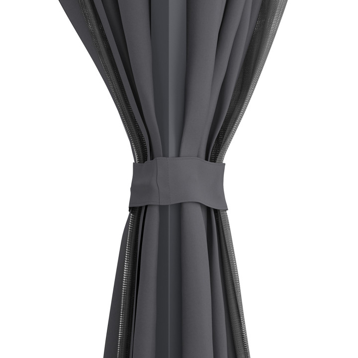 Pergola einziehbares Dach 3x6m anthrazitgrau günstig | ID Market