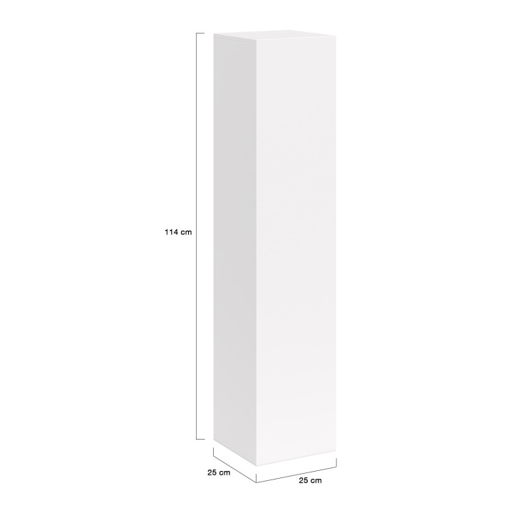 Meuble colonne salle de bain suspendu blanc LILA