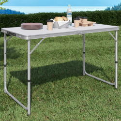 Table de camping pliante réglable en hauteur 120 cm