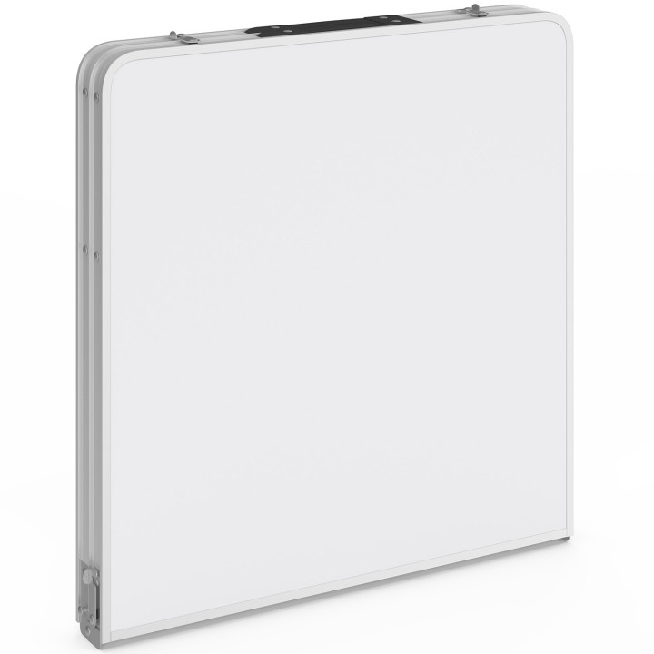 Mesa de camping plegable y regulable en altura : gris y blanco | ID Market