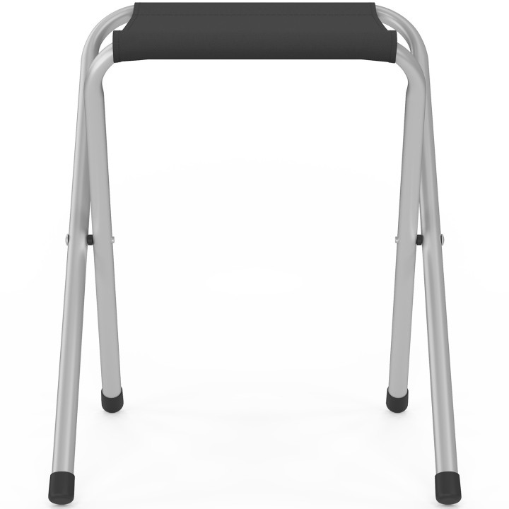 Höhenverstellbarer faltbarer Campingtisch 120 cm und 4 schwarze Hocker