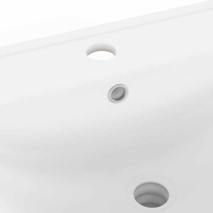 Lavabo rectangular encastrado de cerámica blanca L. 61 x A. 46 x A. 17 cm